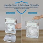 Portable Mini Air Cooler | 7-Color LED | Personal Cooling Fan