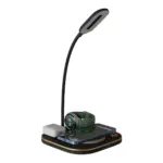 5-in-1 Wireless Mobile Charger with Lamp and Warm Ring Light, Black X3